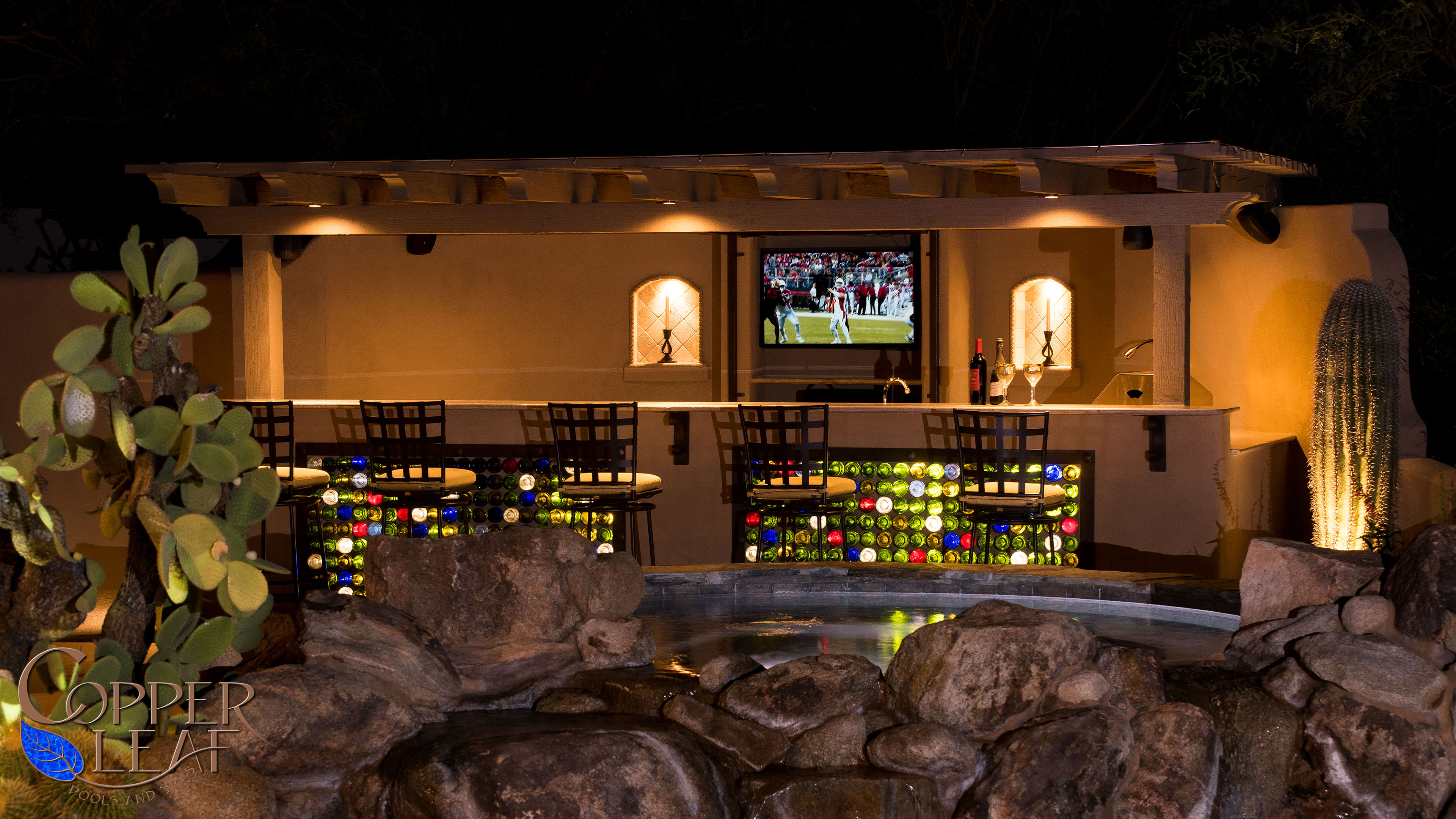 Outdoor Bar in Scottsdale, AZ Copper Leaf Pools